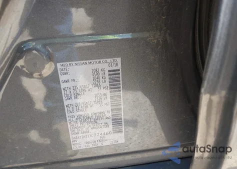 2018 Nissan Rogue Sv из США, поврежденный, VIN 5N1AT2MT1JC774460